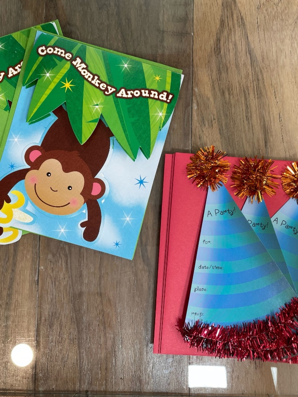 Mixed Set of 5 Children's Party Invitations